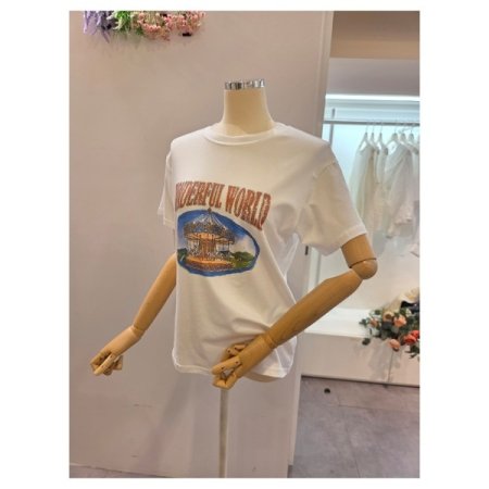 원더풀 프린트 티셔츠