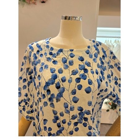 컬러 나뭇잎 블라우스