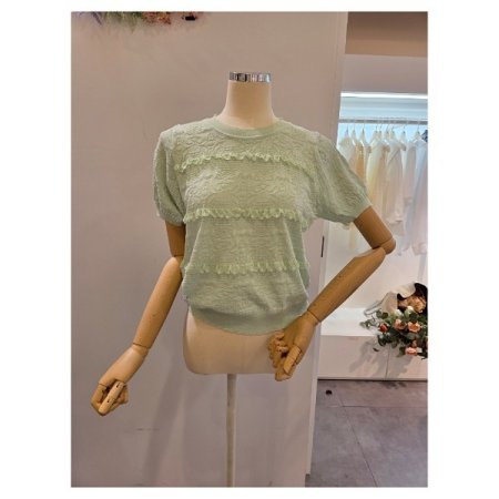 레이스 프릴 니트