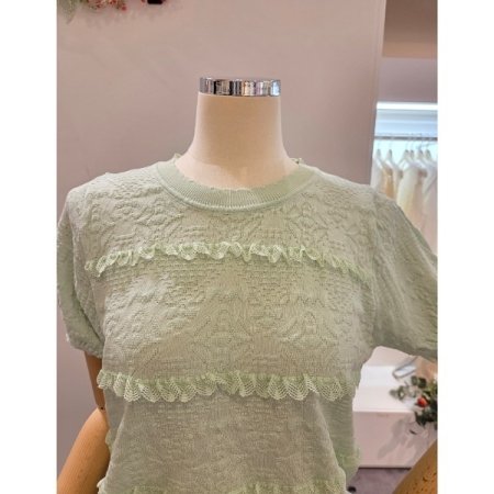 레이스 프릴 니트