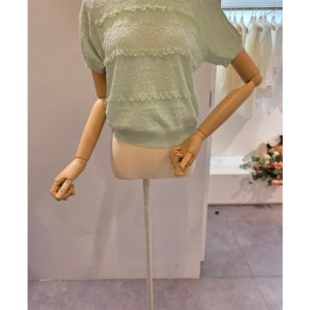 레이스 프릴 니트