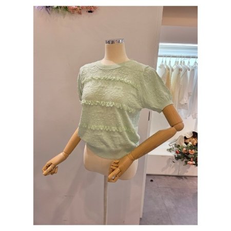 레이스 프릴 니트