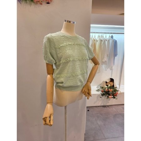 레이스 프릴 니트