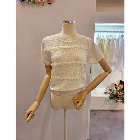 레이스 프릴 니트