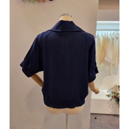 페이크 포켓 스트링 블라우스