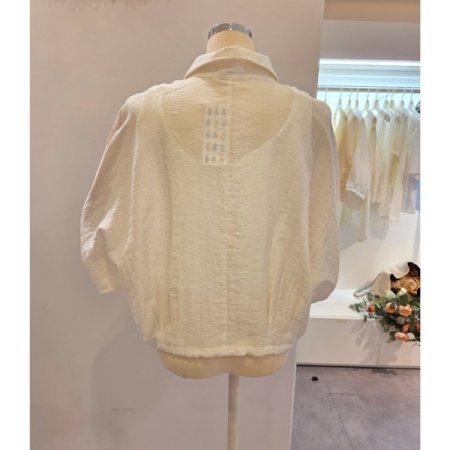 밑단 스트링 루즈핏 블라우스