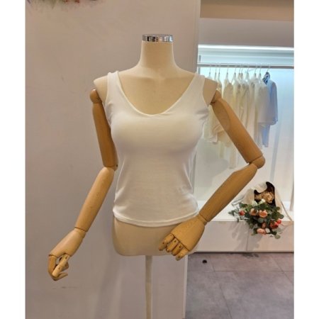 민소매 브라탑 티셔츠