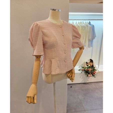 퍼프 에이라인 블라우스