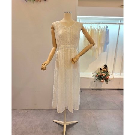 시스루 꽃 자수 원피스