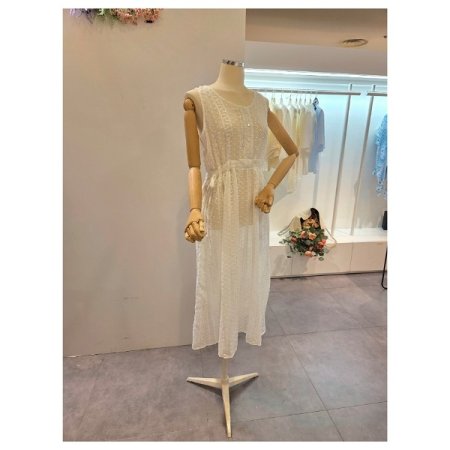 시스루 꽃 자수 원피스