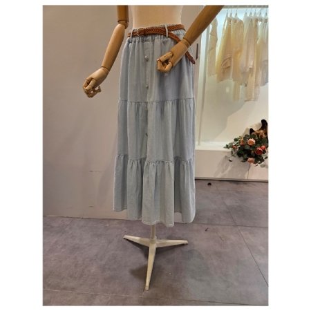 벨트 밴딩 캉캉 스커트