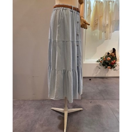 벨트 밴딩 캉캉 스커트