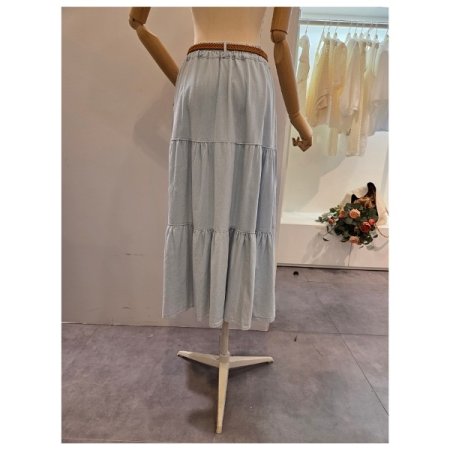 벨트 밴딩 캉캉 스커트