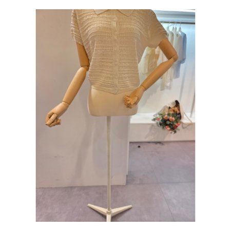 카라 반팔 가디건