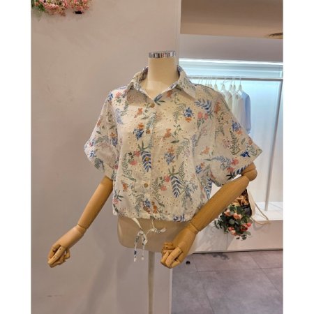 루즈핏 펀칭 카라 셔츠