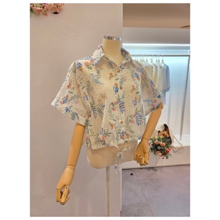 루즈핏 펀칭 카라 셔츠