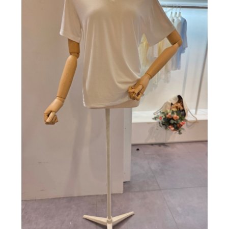 브이넥 기본 티셔츠