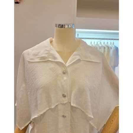 이중 러플 블라우스