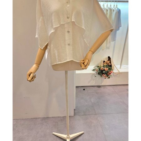 이중 러플 블라우스