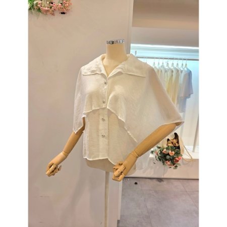 이중 러플 블라우스