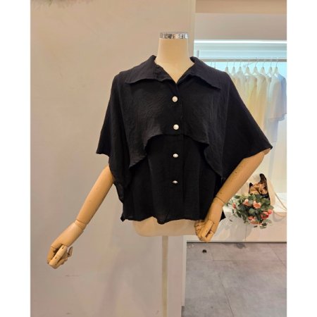 이중 러플 블라우스