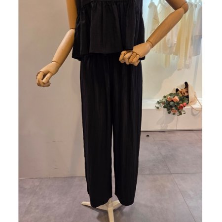 프릴소매 블라우스 와이드팬츠 세트