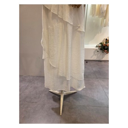 밴딩 프릴 롱 스커트