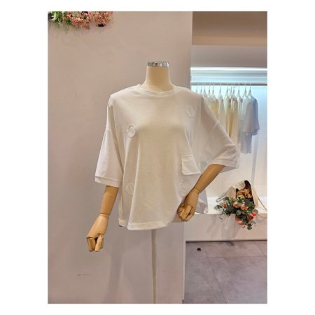 사이드 포켓 오버핏 라운드 티셔츠