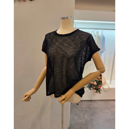 백 브이 망 니트