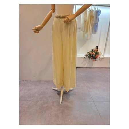 투턱 와이드 팬츠 벨트 세트