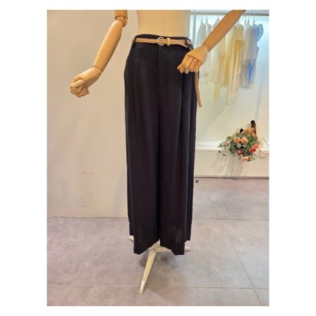 투턱 와이드 팬츠 벨트 세트