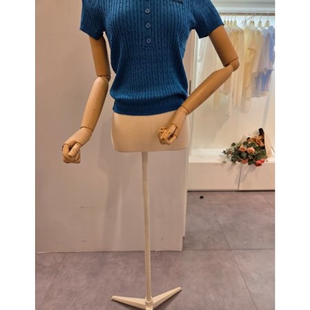 레터링 미니 꽈배기 니트