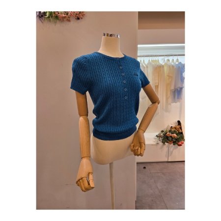 레터링 미니 꽈배기 니트