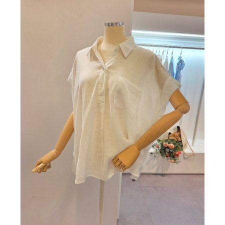 가오리핏 카라 블라우스