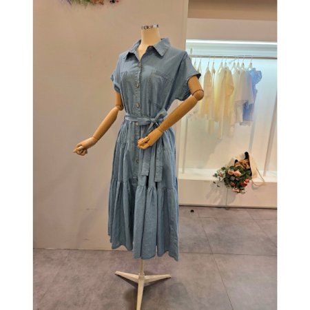 카라 청 캉캉 원피스