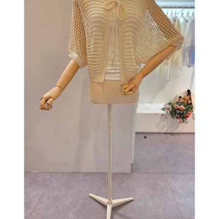 오픈 그물 망 가디건