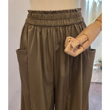 허리 밴딩 통 5부 바지