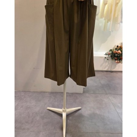 허리 밴딩 통 5부 바지