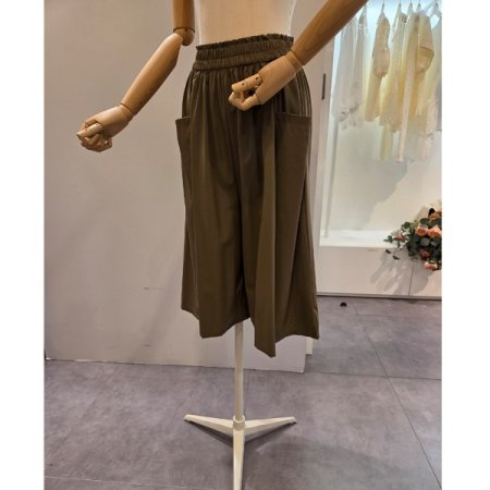 허리 밴딩 통 5부 바지