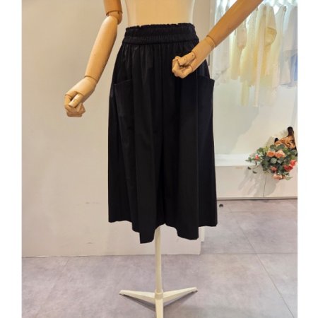 허리 밴딩 통 5부 바지