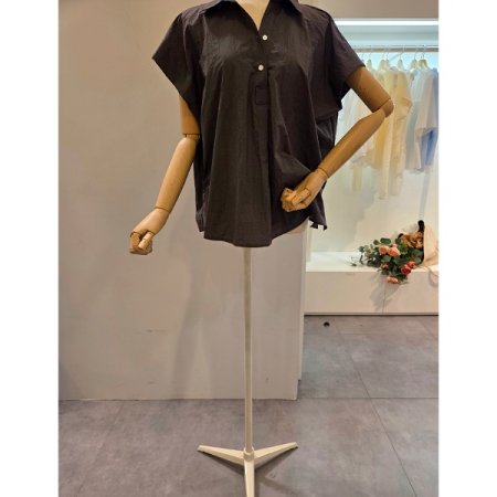 루즈핏 무지 카라 셔츠