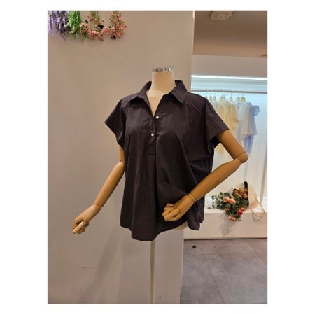 루즈핏 무지 카라 셔츠