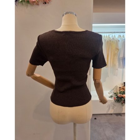 어깨트임 골지 니트