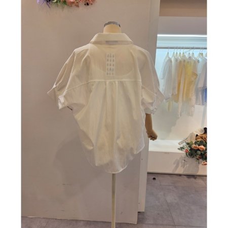 언발 루즈핏 카라 셔츠