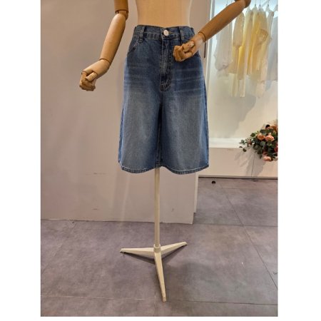 뒷밴딩 워싱 데님 바지