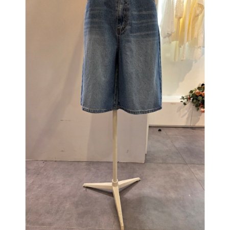 뒷밴딩 워싱 데님 바지