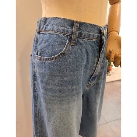 뒷밴딩 워싱 데님 바지