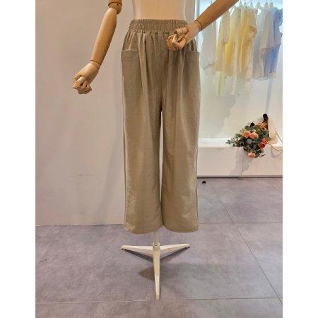 양 포켓 밴딩 팬츠