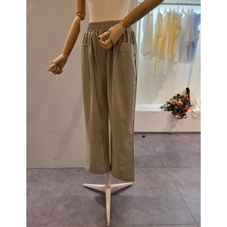 양 포켓 밴딩 팬츠