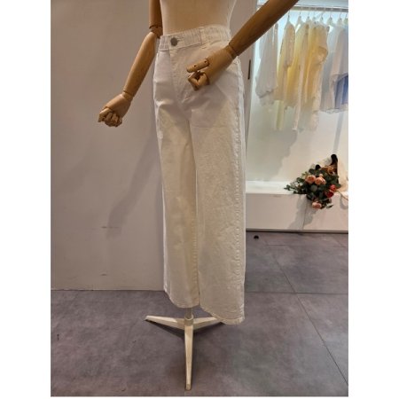 인 밴딩 일자 와이드 팬츠